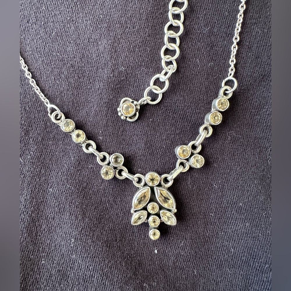 Citrine sterling necklace